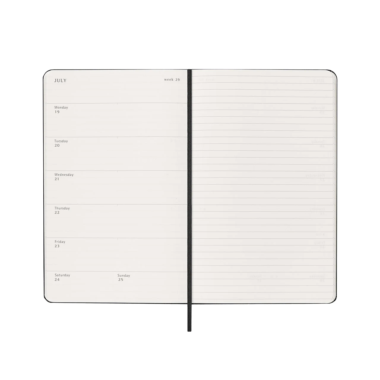 2026-27 18 Month Weekly Notebook Hard Cover Diary Large Black - Image 3