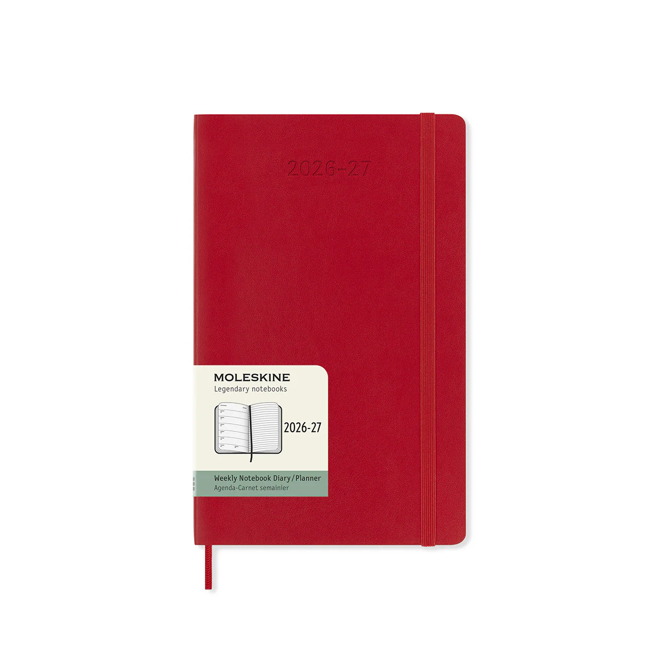 2026-27 18 Month Weekly Notebook Soft Cover Diary Large Scarlet Red