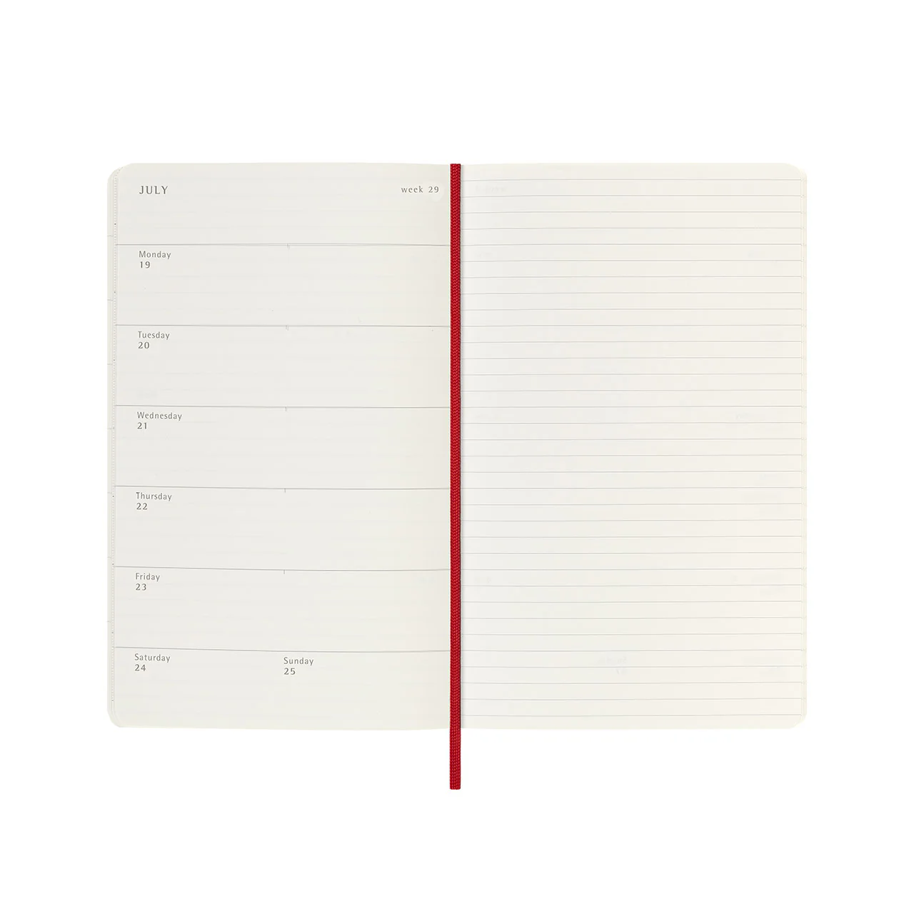 2026-27 18 Month Weekly Notebook Soft Cover Diary Large Scarlet Red - Image 4