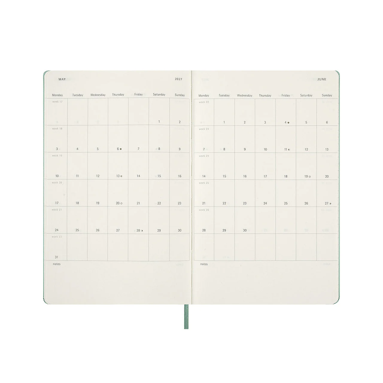 2026-27 Sage 18 Month Weekly Notebook Hard Cover Diary Large - Image 5