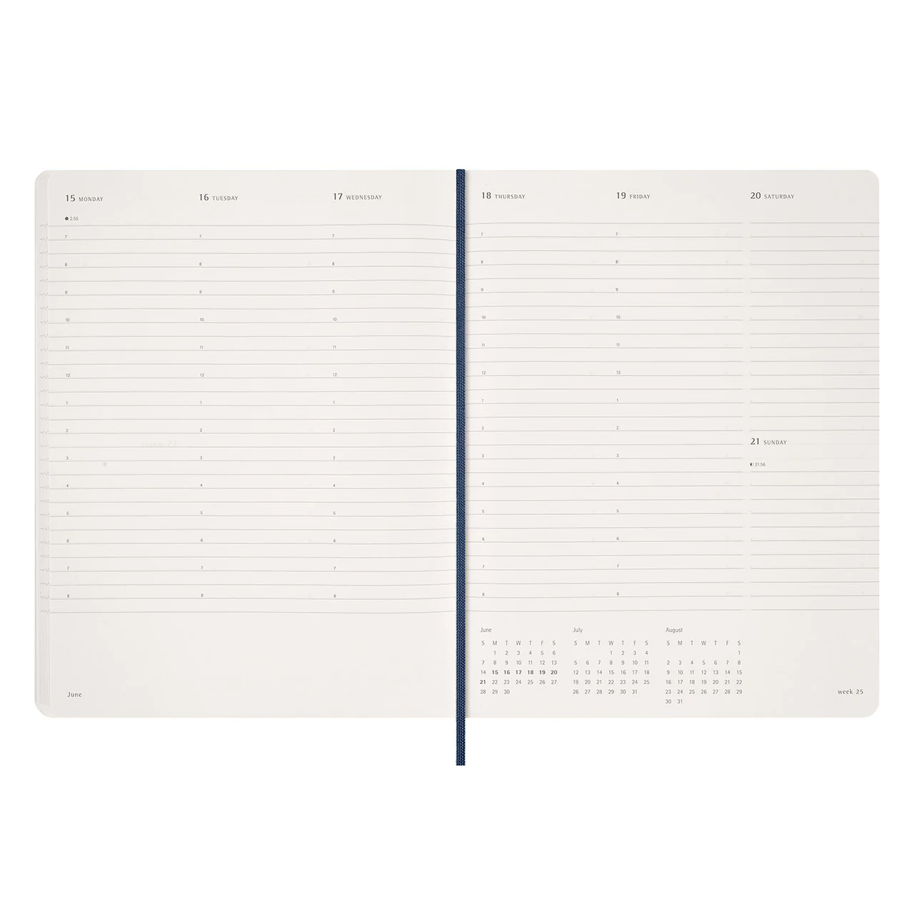 2026 Weekly Vertical Soft Cover Diary Extra Extra Large Sapphire Blue - Image 3