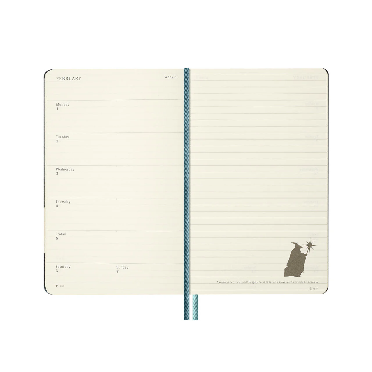 2027 Lord of the Rings Weekly Notebook Hard Cover Diary Large - Image 3