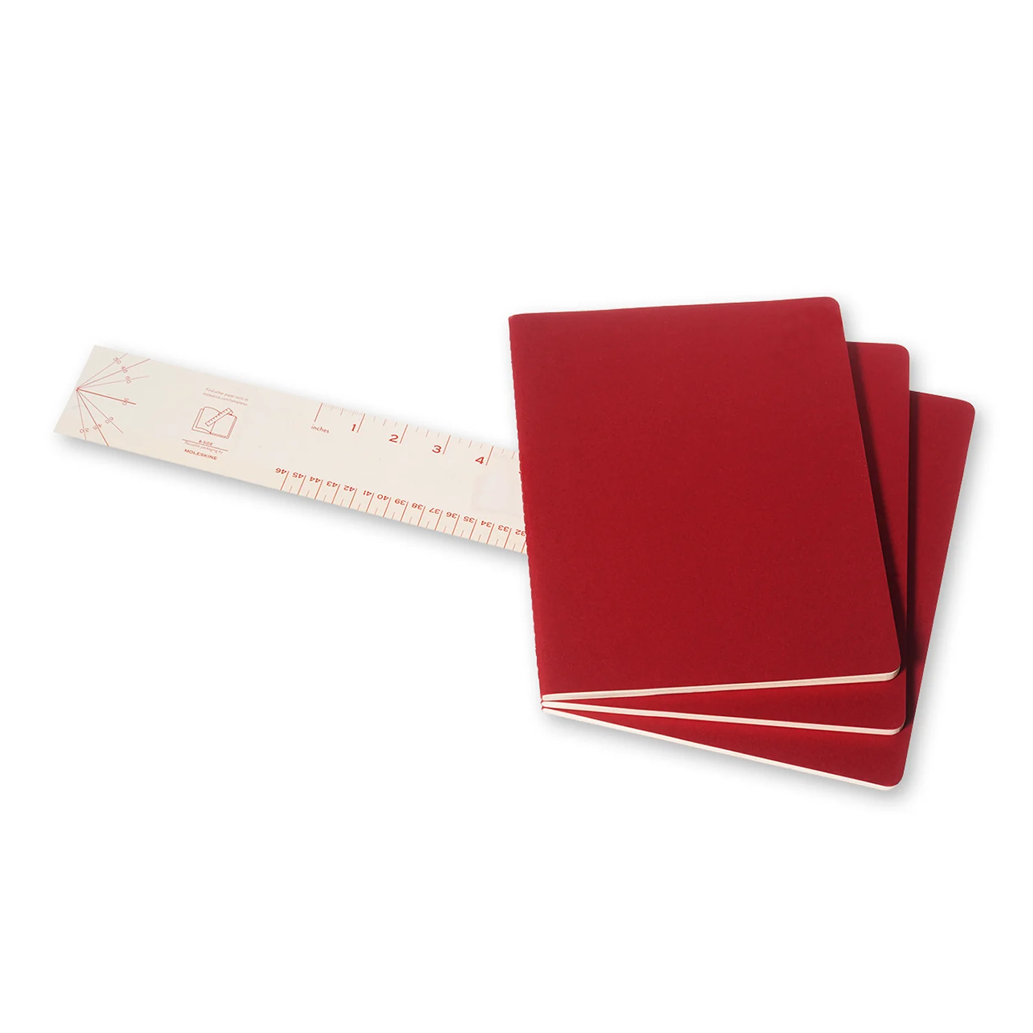 Cahier Extra Large Notebook Set Cranberry Red - Image 4