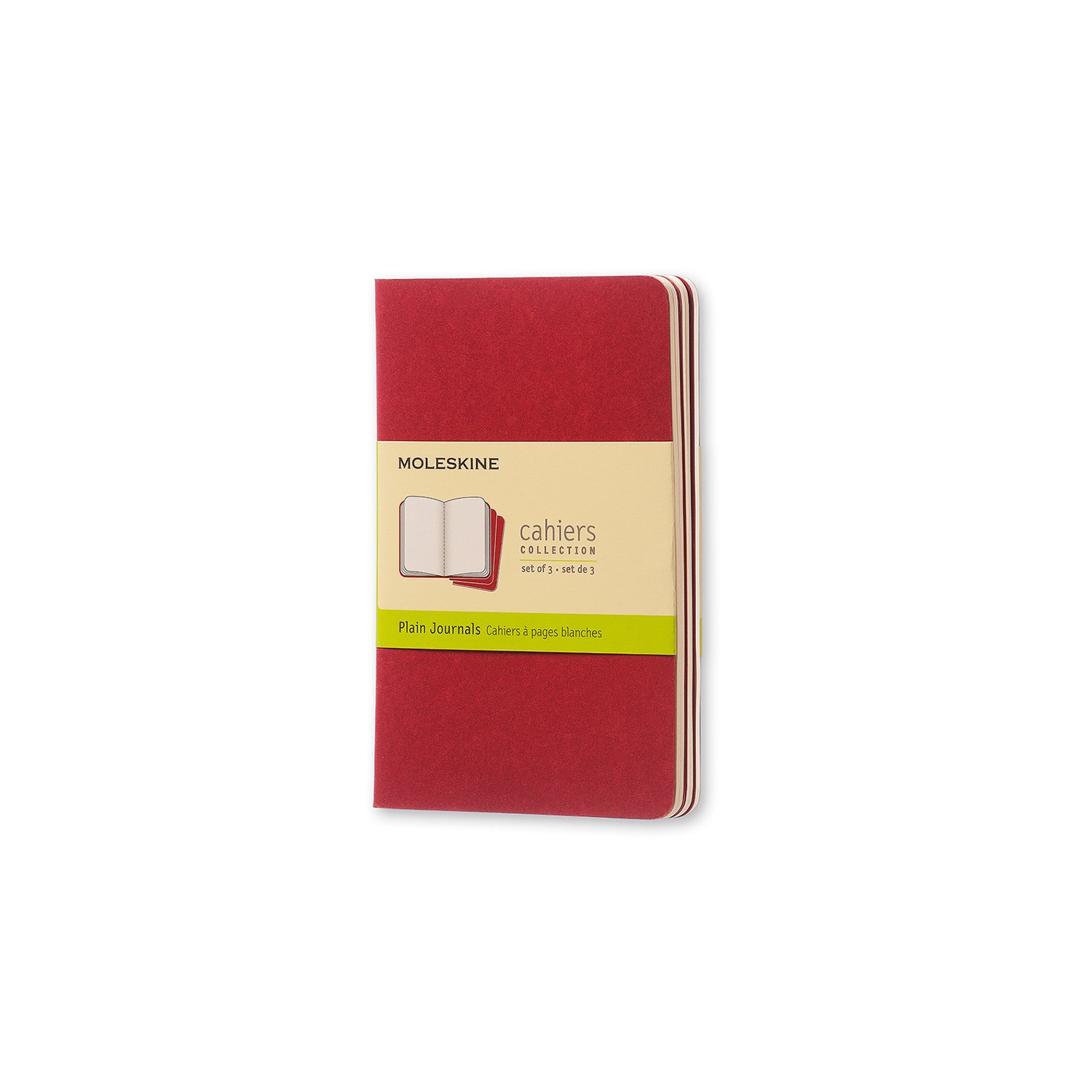 Cahier Pocket Notebook Set Cranberry Red
