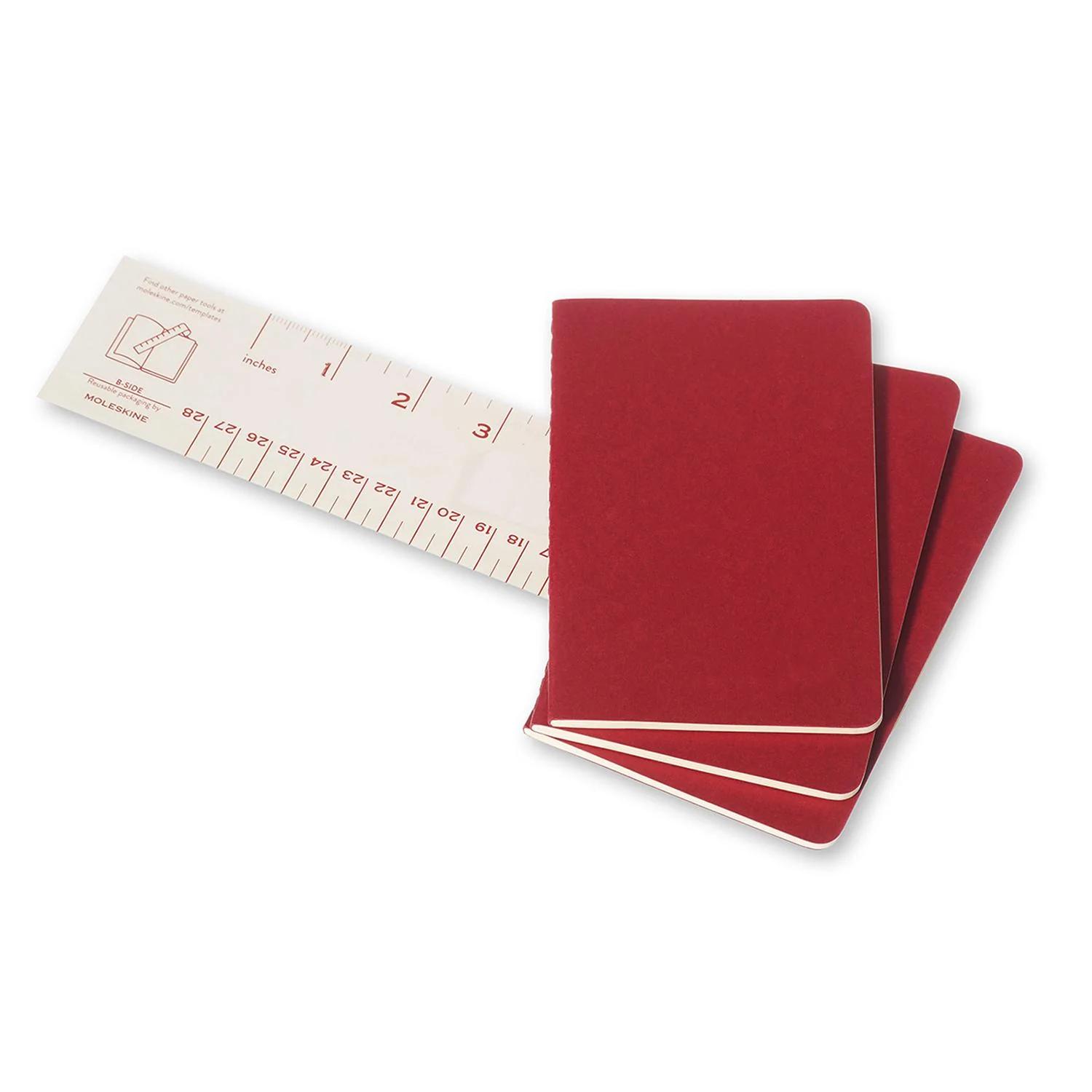 Cahier Pocket Notebook Set Cranberry Red - Image 5