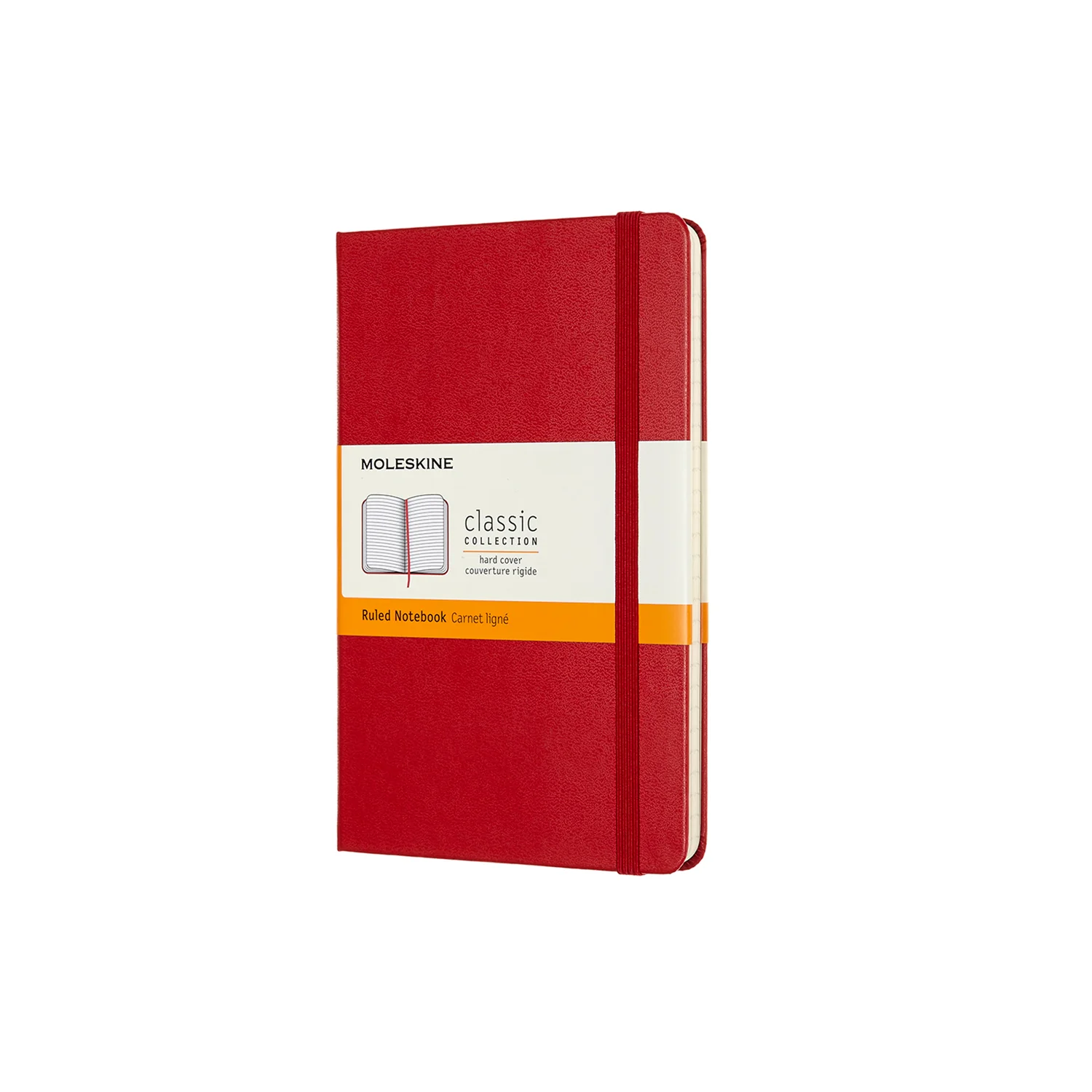 Classic Medium Hard Cover Notebook Scarlet Red