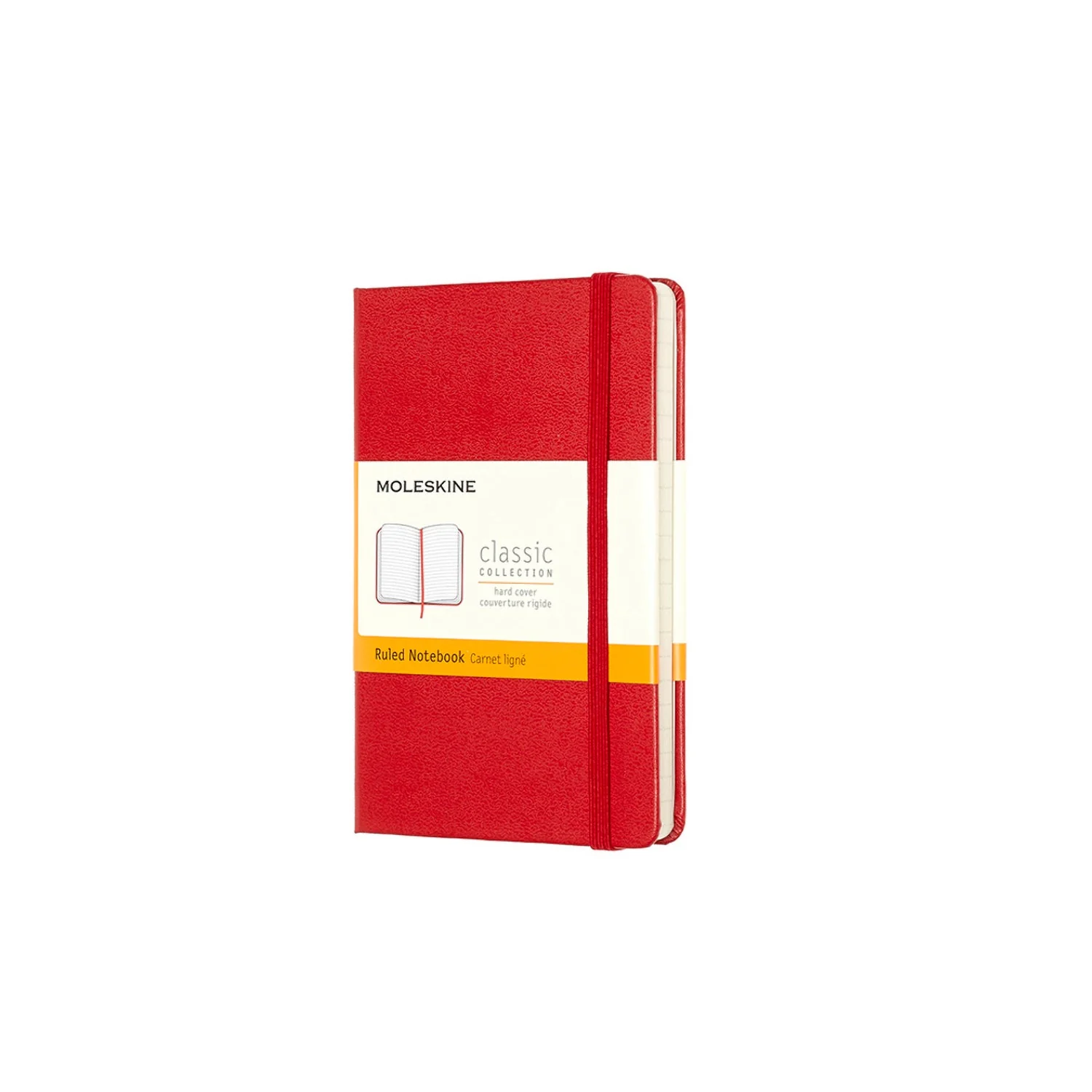 Classic Pocket Hard Cover Notebook Scarlet Red