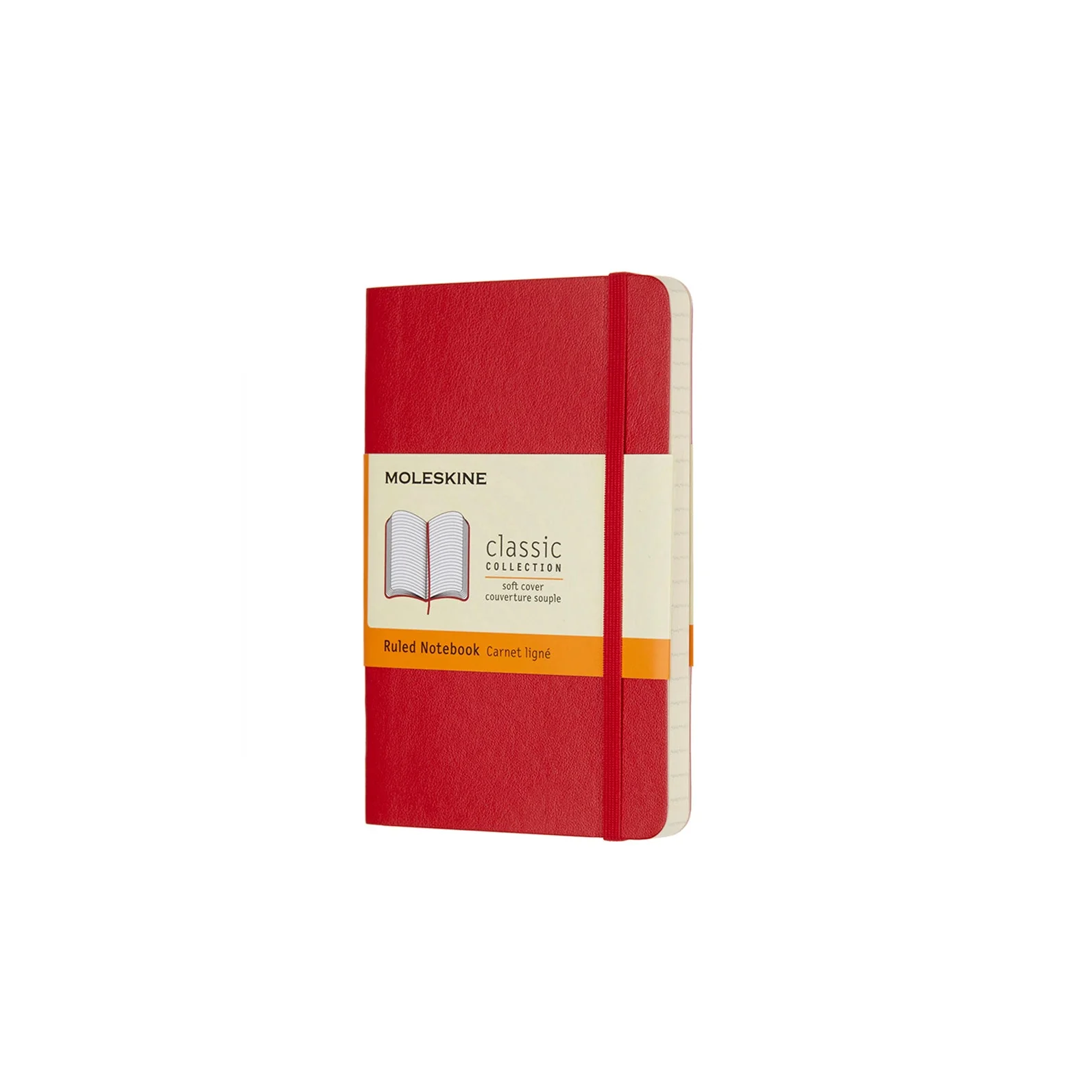 Classic Pocket Soft Cover Notebook Scarlet Red