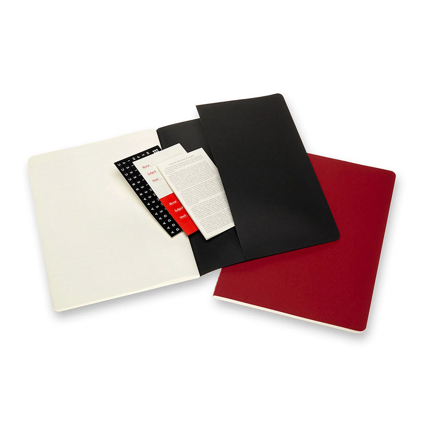 Subject Cahier Extra Large Black & Cranberry Red - Image 4