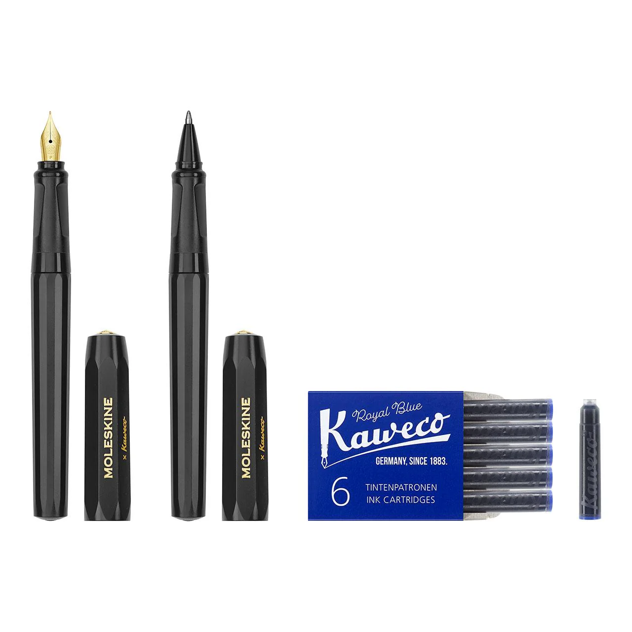 Kaweco Collection Ballpoint and Fountain Pen Set Black - Image 3