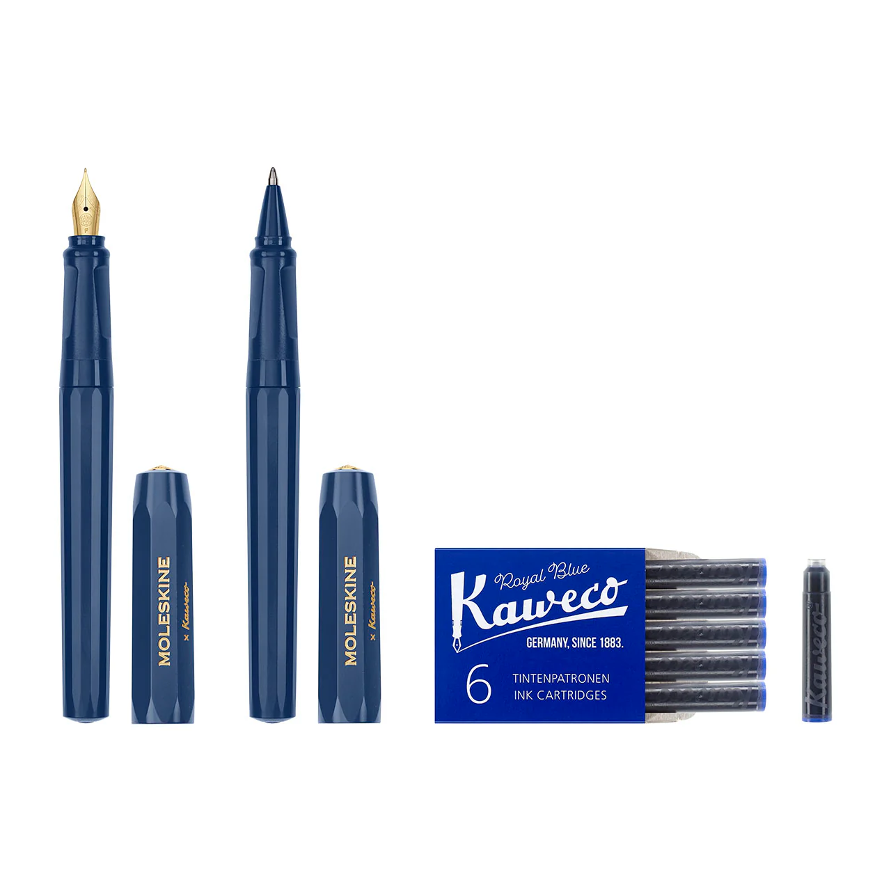 Kaweco Collection Ballpoint and Fountain Pen Set Blue - Image 3